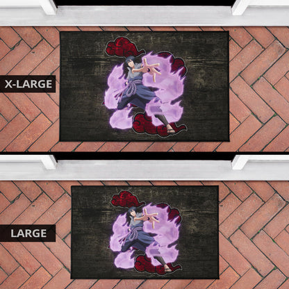 Naruto Anime Sasuke Uchiha Susano Power Grey Door Mat Home Decor