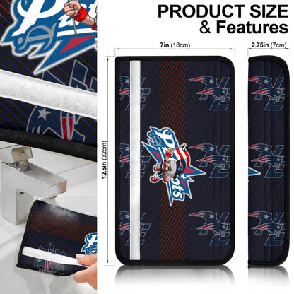 New England Patriots American Football Team Patriots Rusher Holding Flag Go Champion Seat Belt Covers