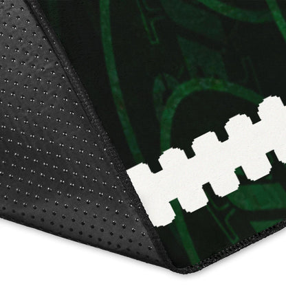 New York American Football Jets Football Rush Artwork Jumping Dark Green Area Rug Home Decor