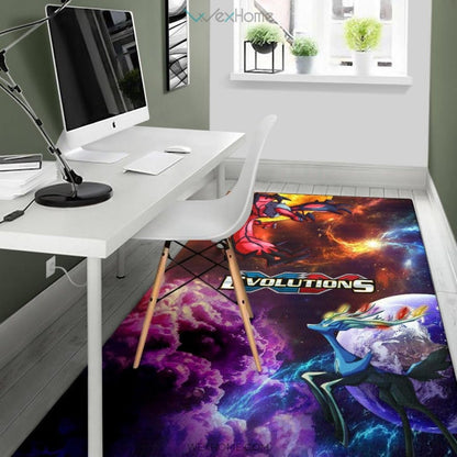 Pokemon Anime Pokemon X And Y Evolutions Fantastic Planet Area Rug Home Decor