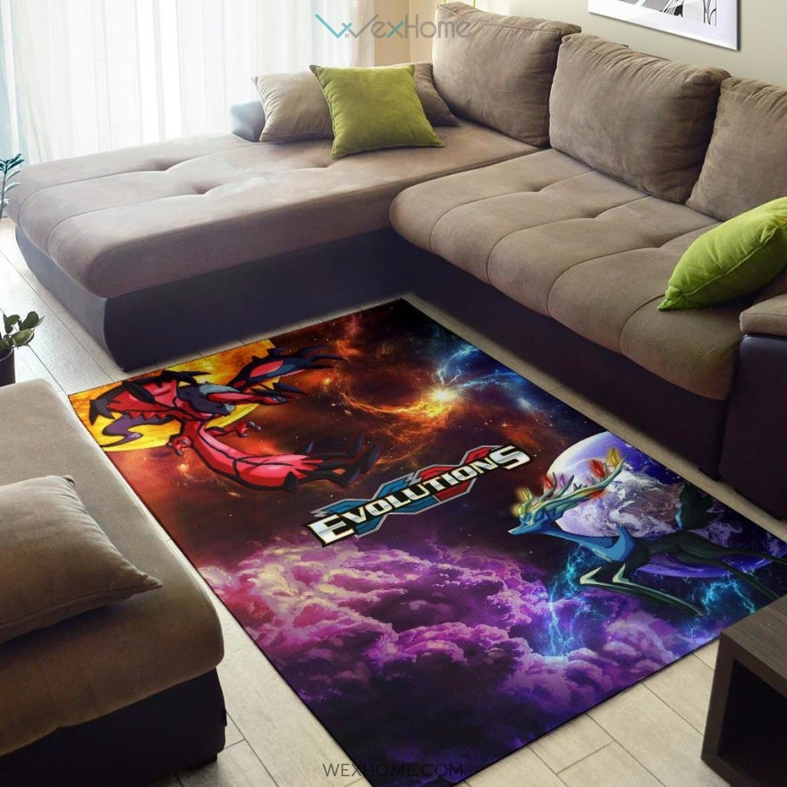Pokemon Anime Pokemon X And Y Evolutions Fantastic Planet Area Rug Home Decor
