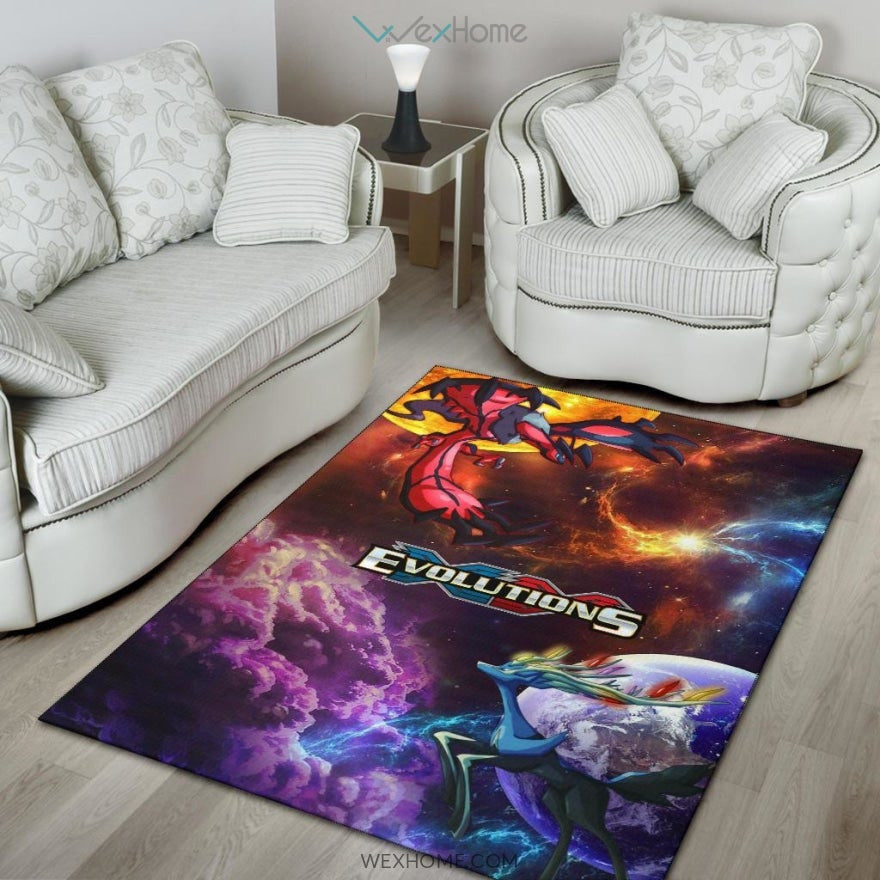 Pokemon Anime Pokemon X And Y Evolutions Fantastic Planet Area Rug Home Decor