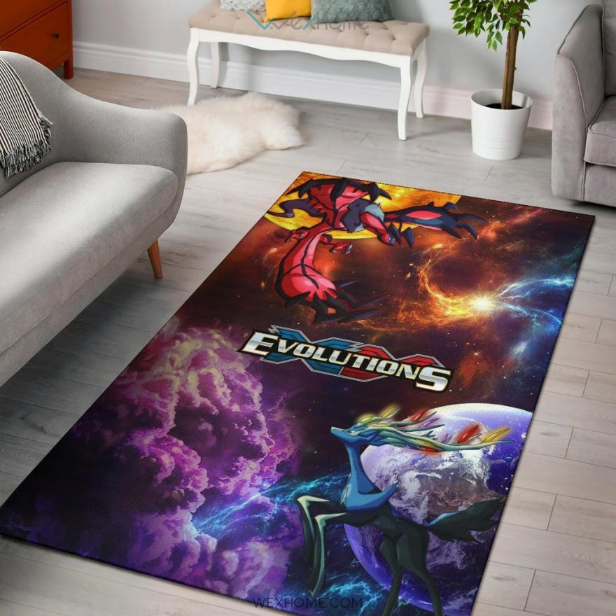 Pokemon Anime Pokemon X And Y Evolutions Fantastic Planet Area Rug Home Decor