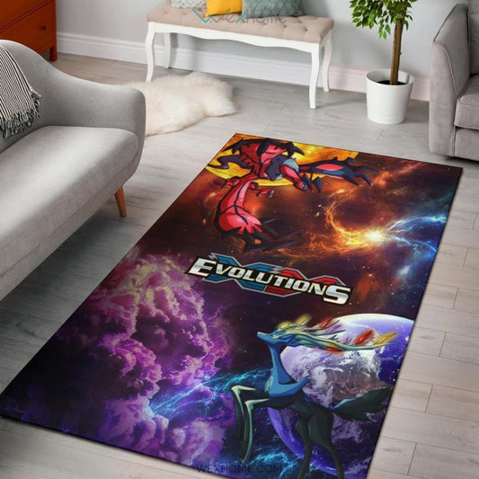 Pokemon Anime Pokemon X And Y Evolutions Fantastic Planet Area Rug Home Decor