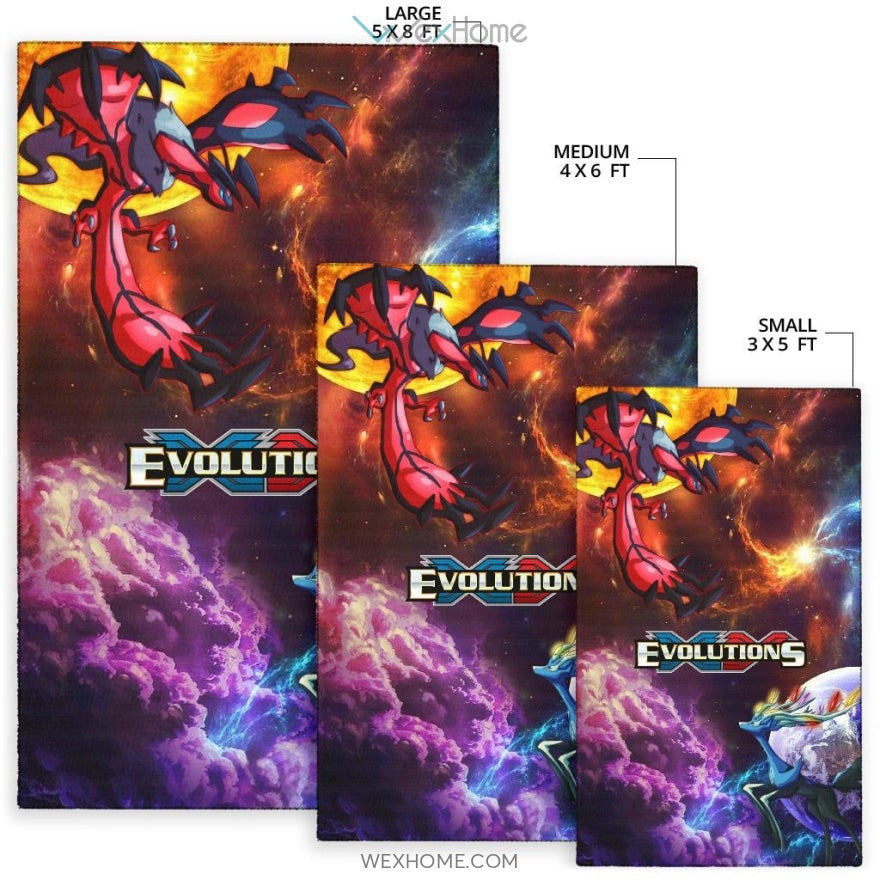 Pokemon Anime Pokemon X And Y Evolutions Fantastic Planet Area Rug Home Decor