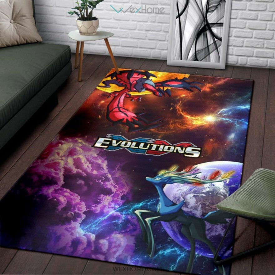 Pokemon Anime Pokemon X And Y Evolutions Fantastic Planet Area Rug Home Decor