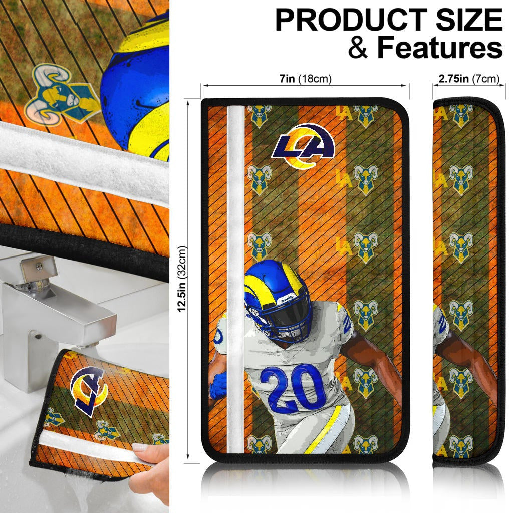 Los Angeles Rams American Football Team Jalen Ramsey 20 LA Rampage Patterns Seat Belt Covers