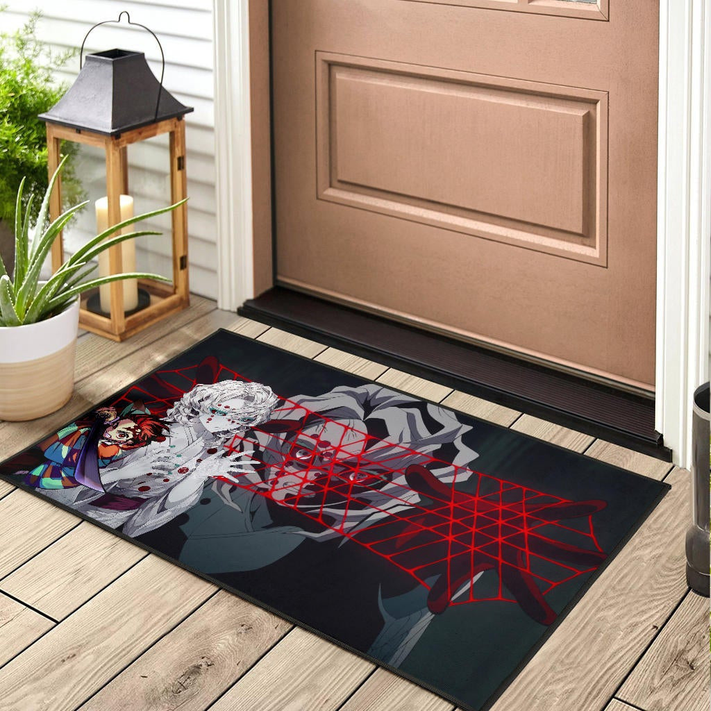 Demon Slayer Anime Rui Spider Demon Web Vs Tanjiro Door Mat Home Decor