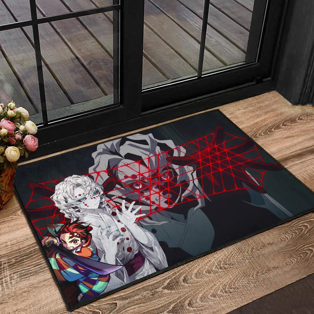Demon Slayer Anime Rui Spider Demon Web Vs Tanjiro Door Mat Home Decor