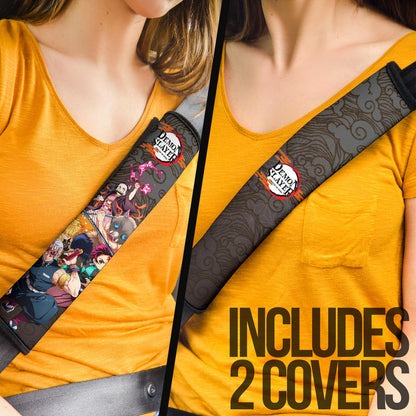 Demon Slayer Anime Kimetsu no Yaiba Poster Black Seat Belt Covers