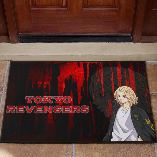 Tokyo Revengers Anime Cool Mikey Gang Shadow Red Black Theme Door Mat Home Decor