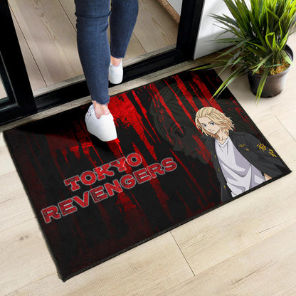 Tokyo Revengers Anime Cool Mikey Gang Shadow Red Black Theme Door Mat Home Decor