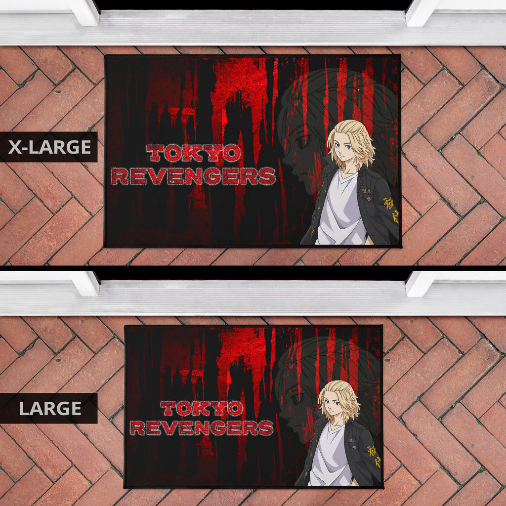 Tokyo Revengers Anime Cool Mikey Gang Shadow Red Black Theme Door Mat Home Decor