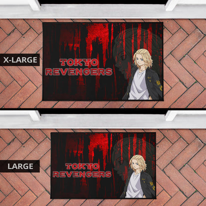 Tokyo Revengers Anime Cool Mikey Gang Shadow Red Black Theme Door Mat Home Decor