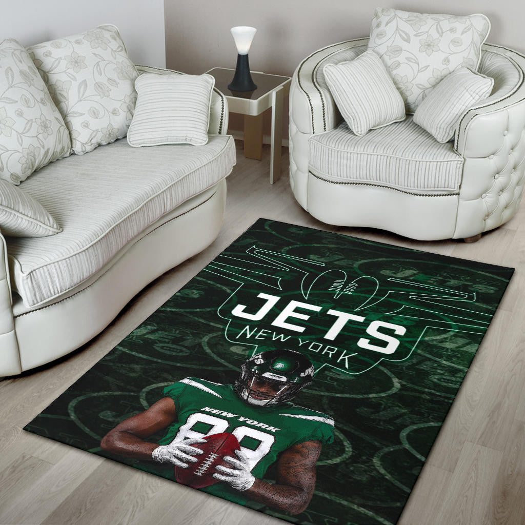 New York American Football Jets Football Cool Player Dark Green Theme Area Rug Home Decor