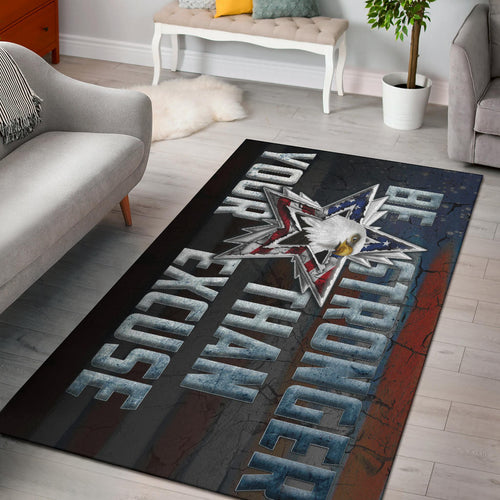 US Independence Day Eagle Emerging From Stars Be Stronger Than Excuse Area Rug Home Decor