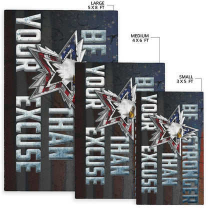 US Independence Day Eagle Emerging From Stars Be Stronger Than Excuse Area Rug Home Decor