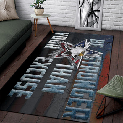 US Independence Day Eagle Emerging From Stars Be Stronger Than Excuse Area Rug Home Decor