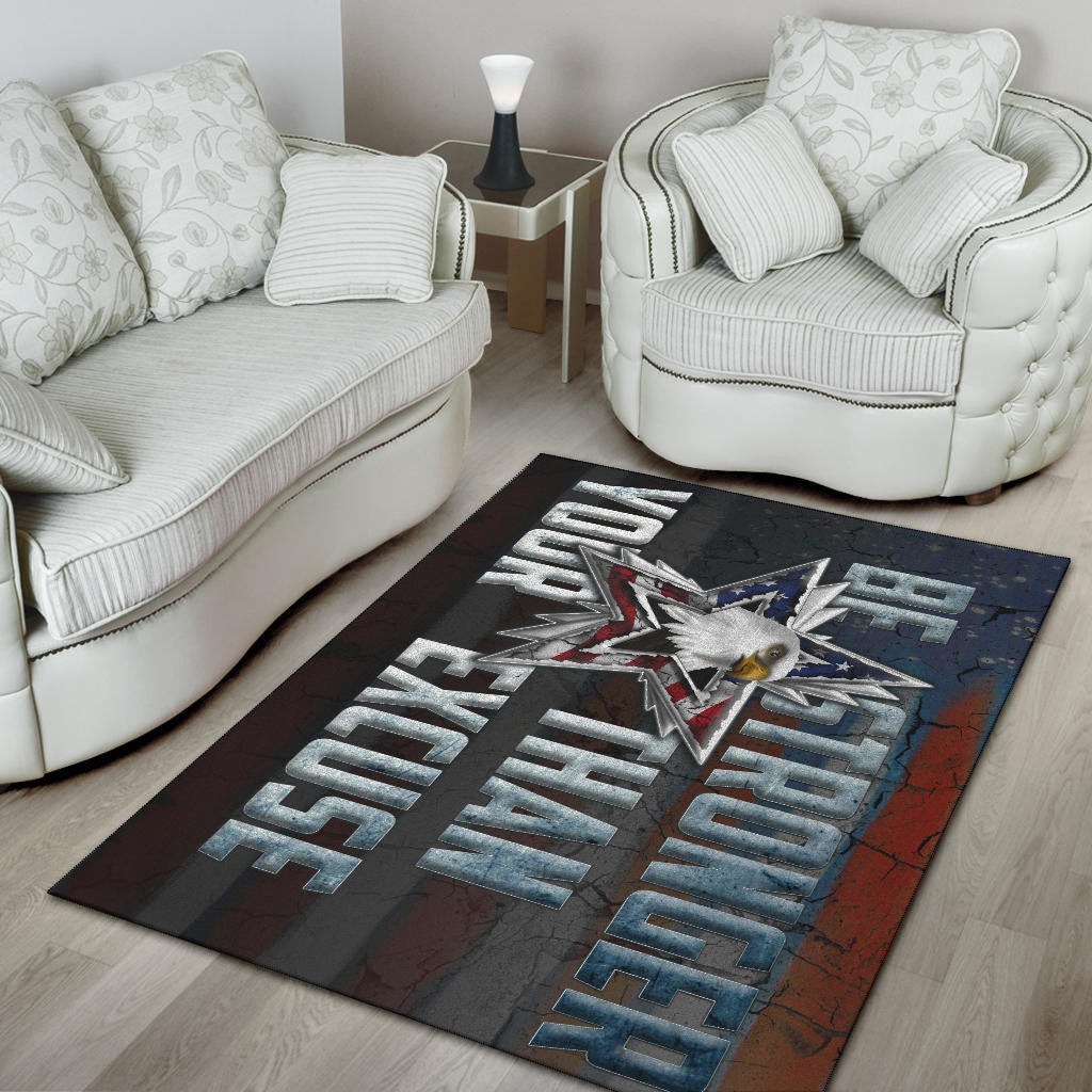 US Independence Day Eagle Emerging From Stars Be Stronger Than Excuse Area Rug Home Decor