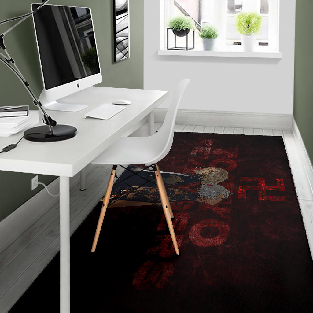 Tokyo Revengers Anime Mikey And Grey Hair Mate Dark Red Area Rug Home Decor