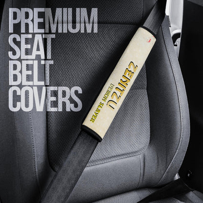 Demon Slayer Anime Zenitsu Lightning Breath Power Fighting Moments Seat Belt Covers