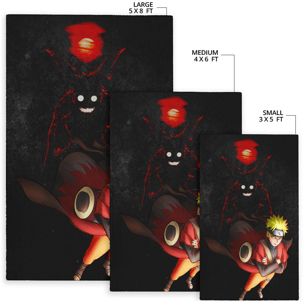 Naruto Anime Naruto Sage Mode With Four Tails Naruto Area Rug Home Decor