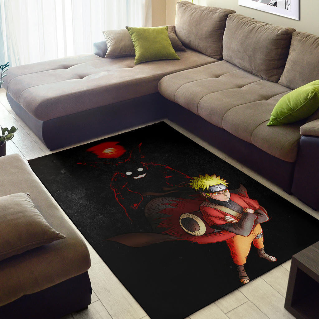 Naruto Anime Naruto Sage Mode With Four Tails Naruto Area Rug Home Decor