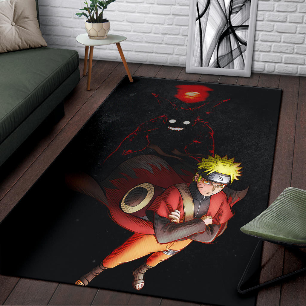 Naruto Anime Naruto Sage Mode With Four Tails Naruto Area Rug Home Decor