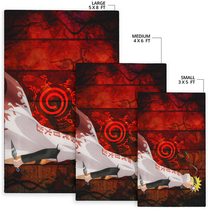 Naruto Anime Naruto Hokage Battle Moments Background Area Rug Home Decor