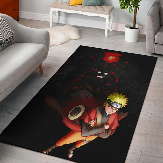 Naruto Anime Naruto Sage Mode With Four Tails Naruto Area Rug Home Decor