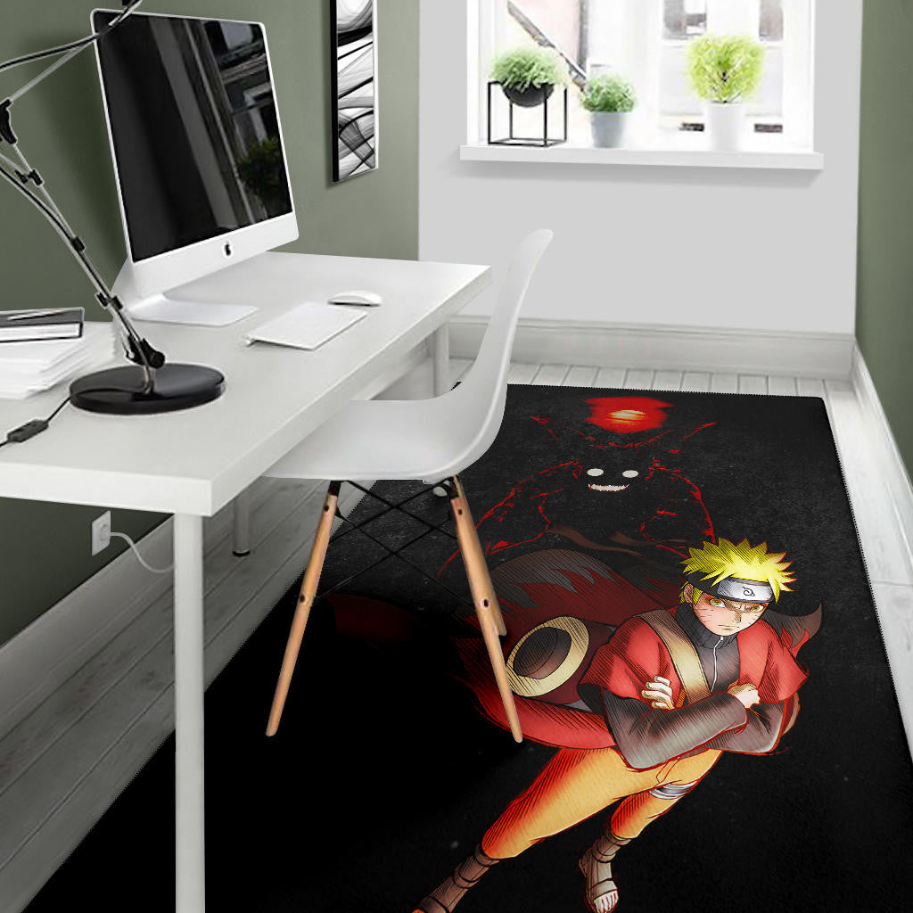 Naruto Anime Naruto Sage Mode With Four Tails Naruto Area Rug Home Decor