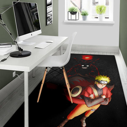 Naruto Anime Naruto Sage Mode With Four Tails Naruto Area Rug Home Decor