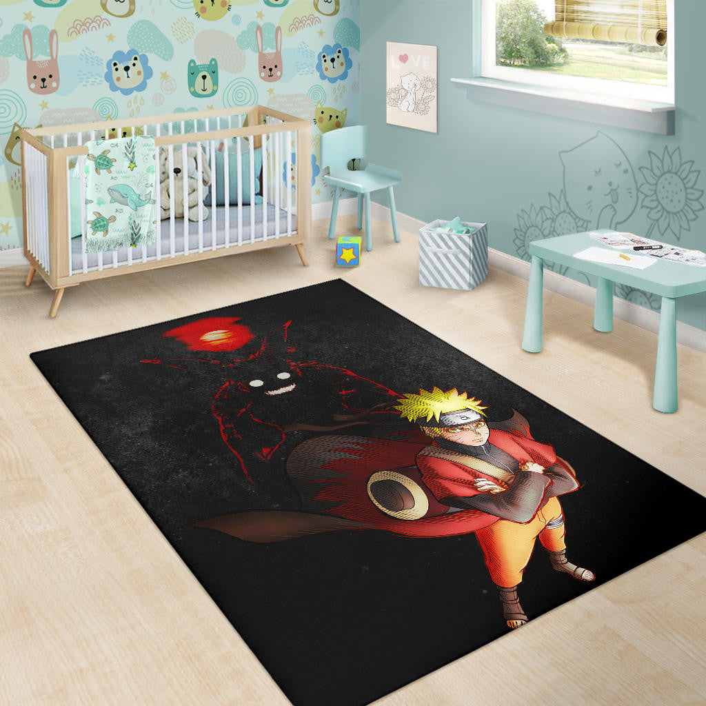 Naruto Anime Naruto Sage Mode With Four Tails Naruto Area Rug Home Decor