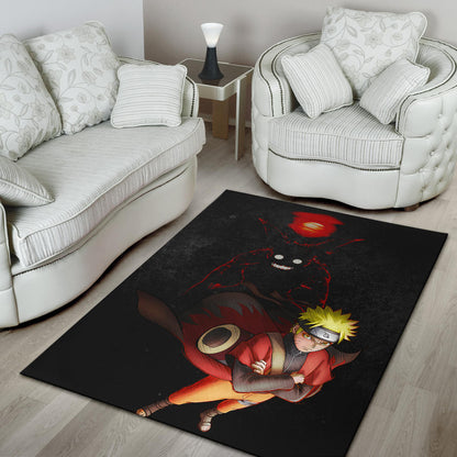 Naruto Anime Naruto Sage Mode With Four Tails Naruto Area Rug Home Decor