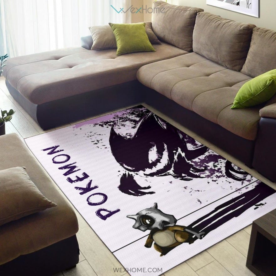 Pokemon Anime Karakara Pokemon With Danger Gengar Power Area Rug Home Decor