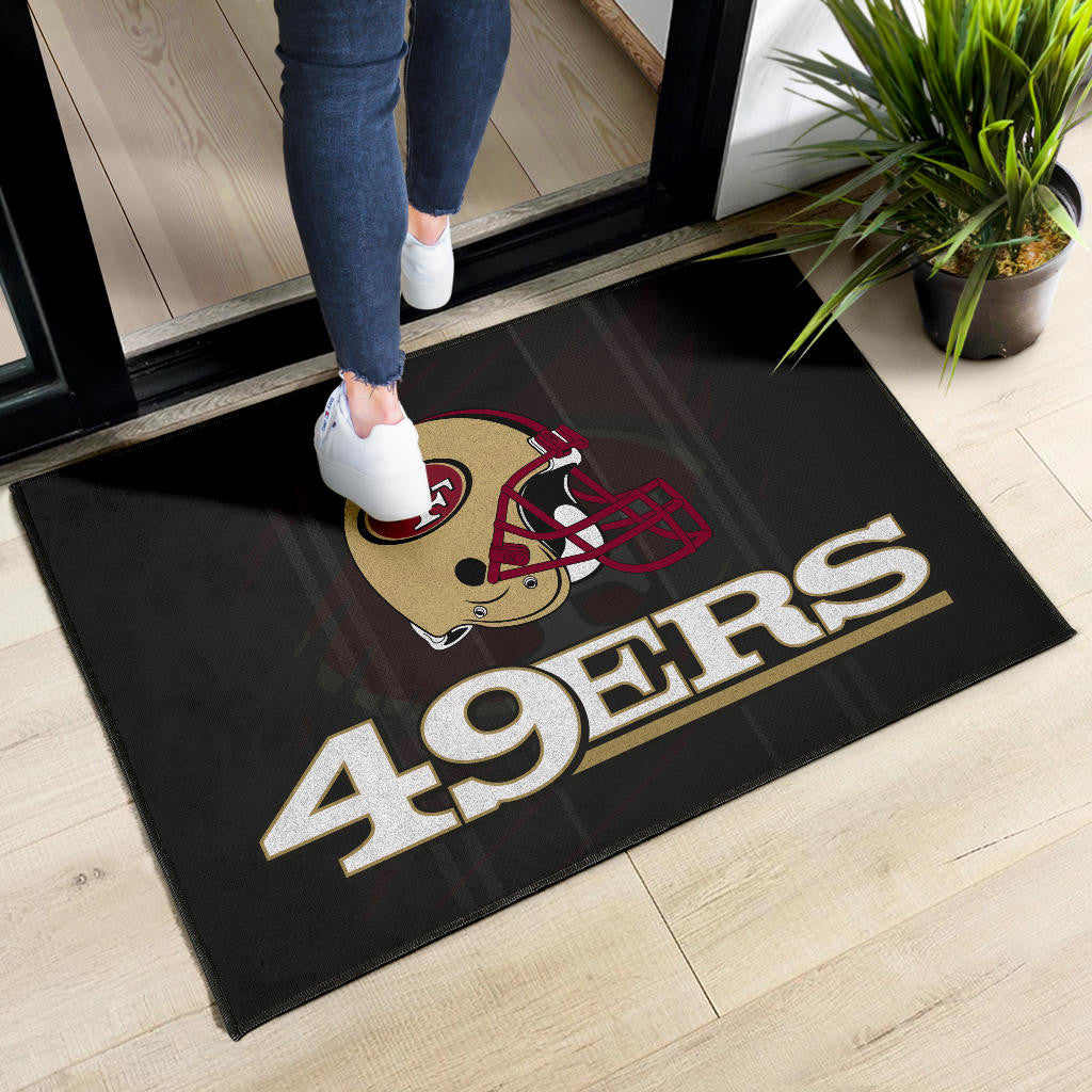 San Francisco American Football 49ers Football Minimal Ers Helmet Artwork Door Mat Home Decor
