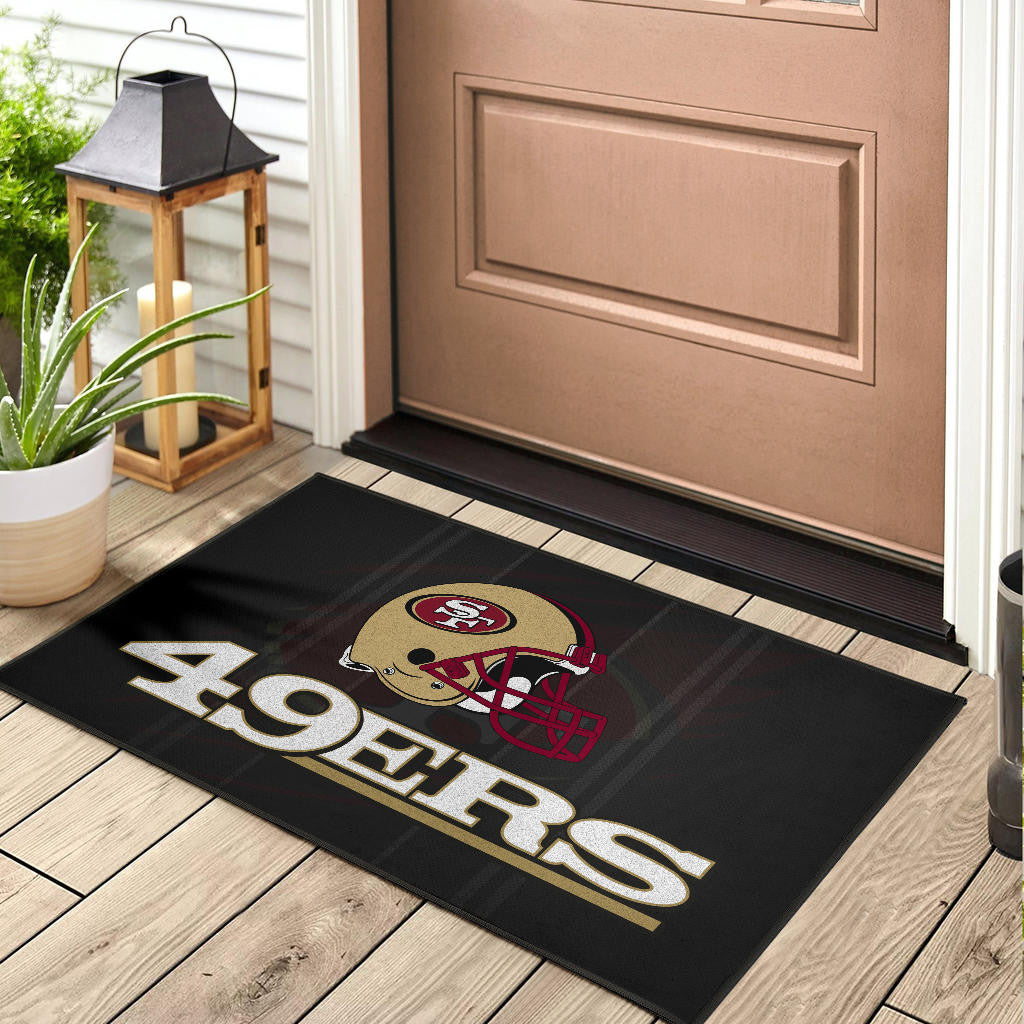 San Francisco American Football 49ers Football Minimal Ers Helmet Artwork Door Mat Home Decor