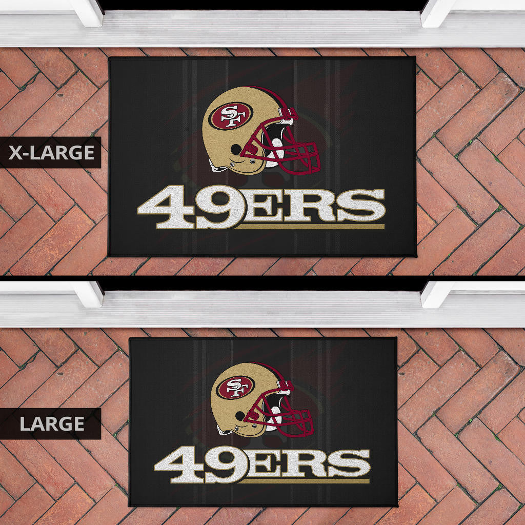 San Francisco American Football 49ers Football Minimal Ers Helmet Artwork Door Mat Home Decor