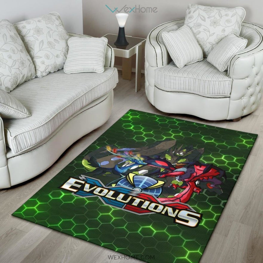Pokemon Anime Pokemon XY Evolution Electronic Background Area Rug Home Decor