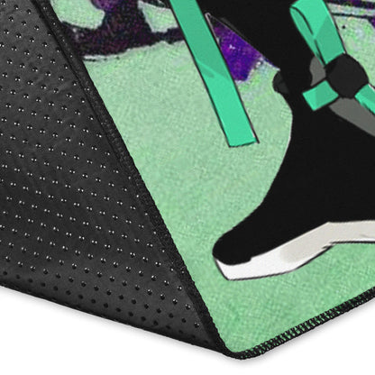 Demon Slayer Anime Tanjiro Wearing Modern Clothes Green Theme Area Rug Home Decor