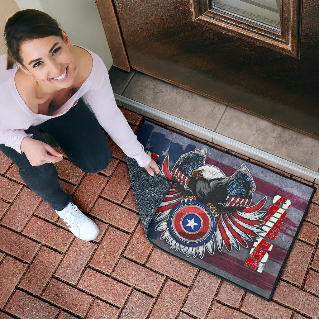 US Independence Day Eagle On US Shield Honor Courage Door Mat Home Decor