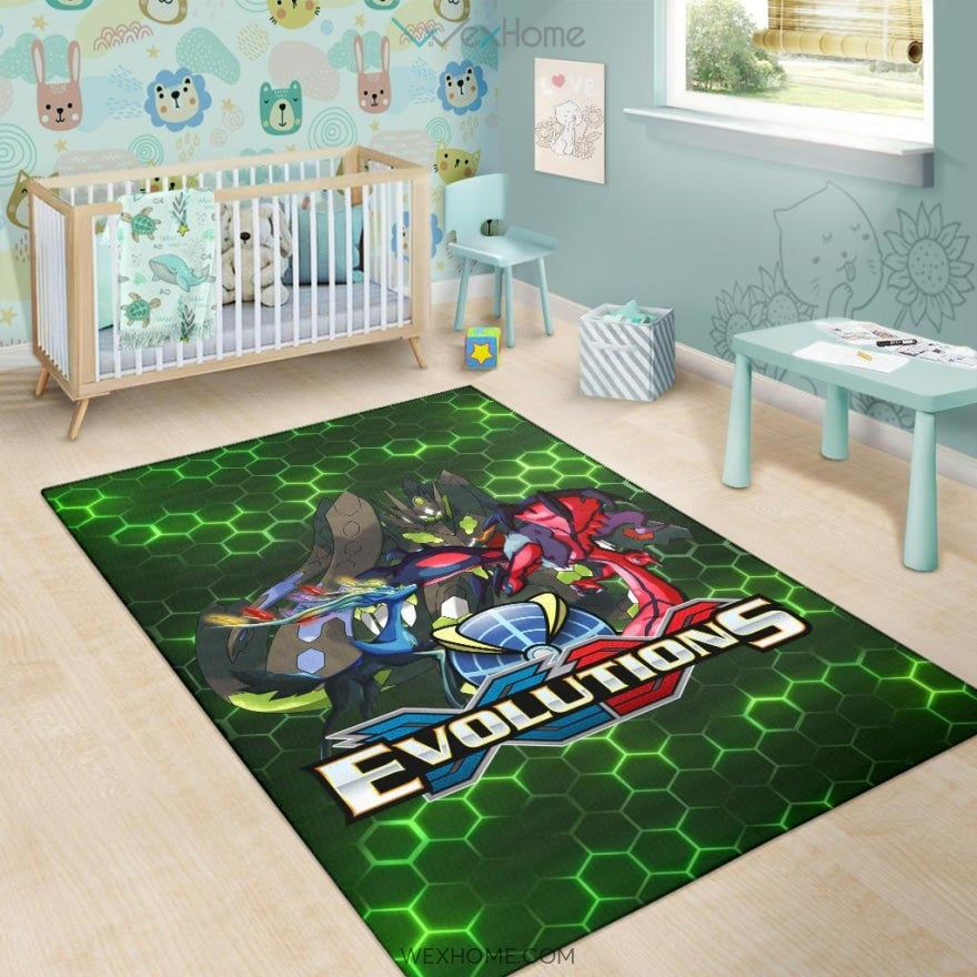 Pokemon Anime Pokemon XY Evolution Electronic Background Area Rug Home Decor