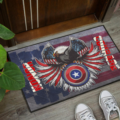 US Independence Day Eagle On US Shield Honor Courage Door Mat Home Decor