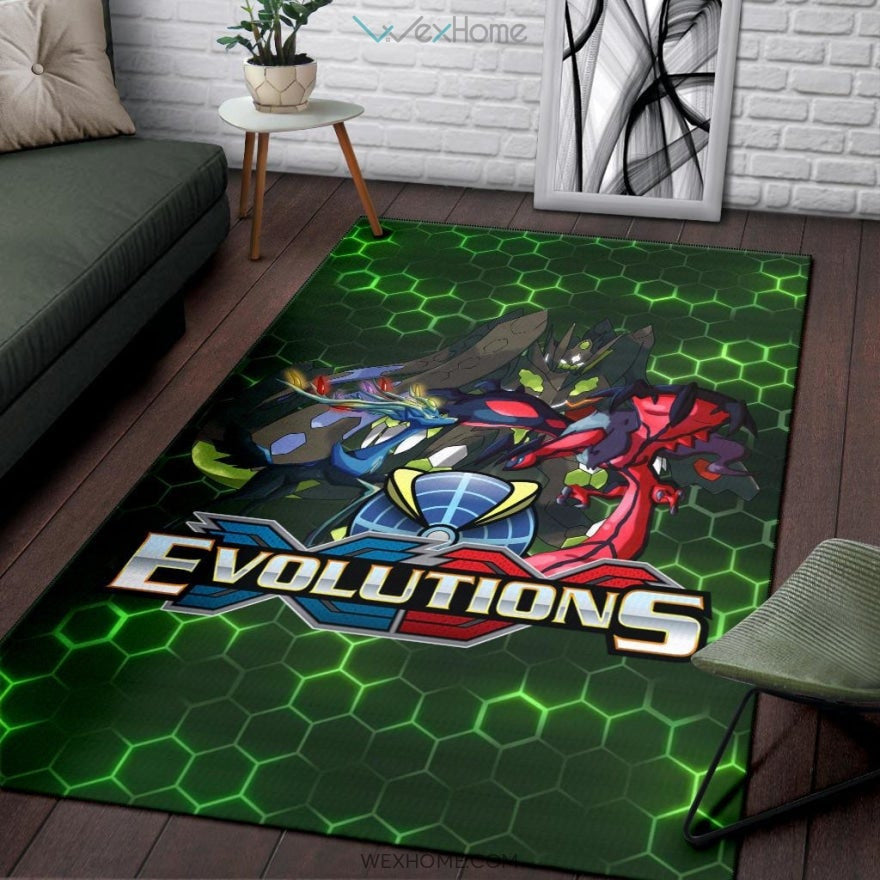 Pokemon Anime Pokemon XY Evolution Electronic Background Area Rug Home Decor