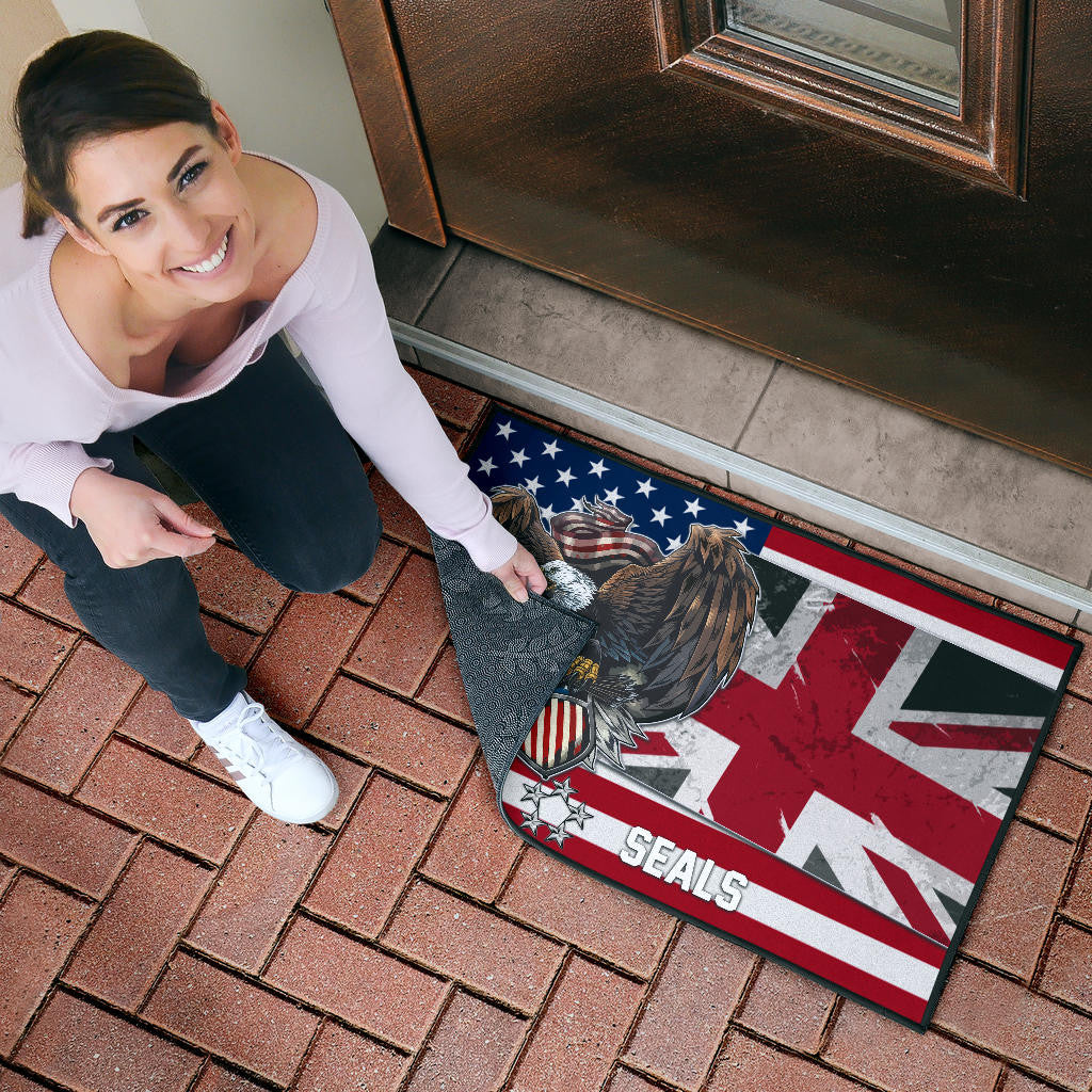 US Independence Day Eagle Taking US Shield Navy Seals Door Mat Home Decor