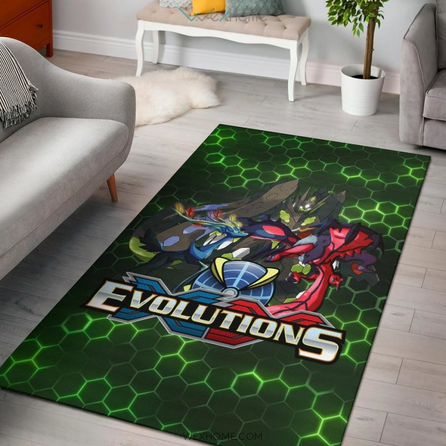 Pokemon Anime Pokemon XY Evolution Electronic Background Area Rug Home Decor