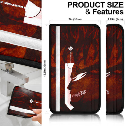 Berserk Anime Guts Blink An Eye Red Shadow Seat Belt Covers