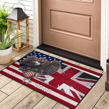 US Independence Day Eagle Taking US Shield Navy Seals Door Mat Home Decor