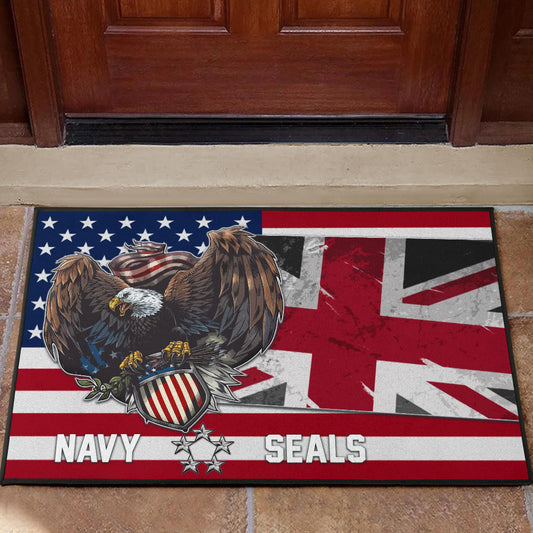 US Independence Day Eagle Taking US Shield Navy Seals Door Mat Home Decor