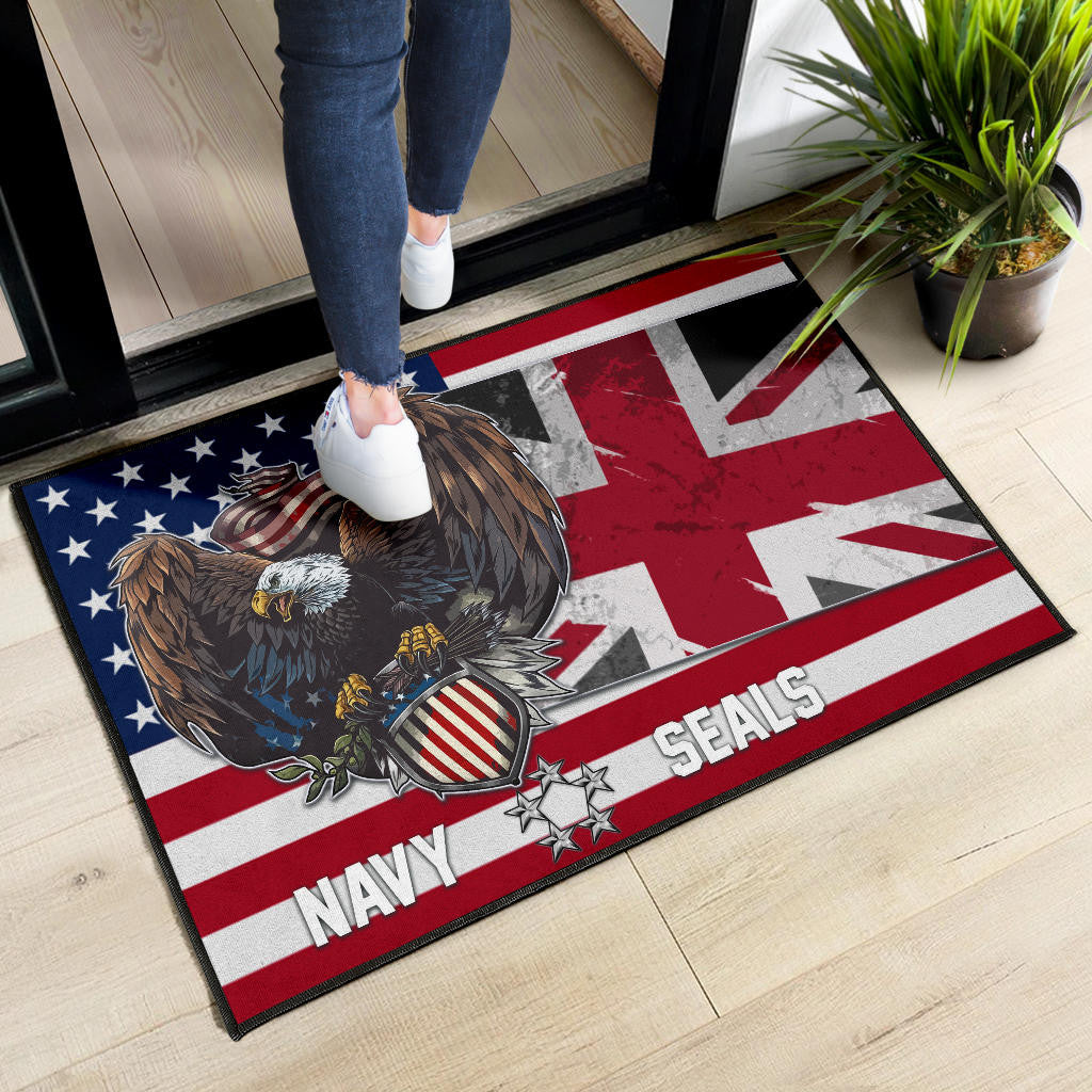 US Independence Day Eagle Taking US Shield Navy Seals Door Mat Home Decor